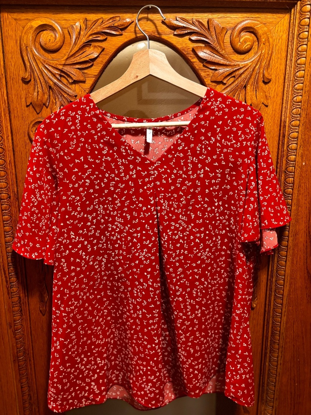 Anyally Tulip Sleeve Chiffon Blouse, Soft for Summer Size L